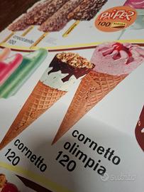Tabella gelati algida anni 70