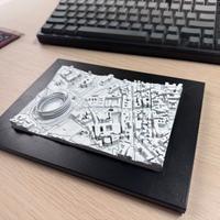 Roma - Skyline 3D, stampato in resina con cornice