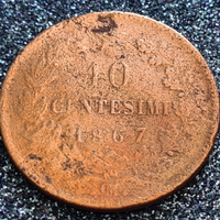 Moneta del 1867 Re Vittorio Emanuele II