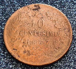 Moneta del 1867 Re Vittorio Emanuele II
