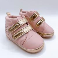 Scarpine neonata Rosa Oro Primi Passi Culla taglia