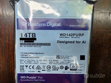 WD Purple Pro 14TB WD142PURP nuovo sigillato