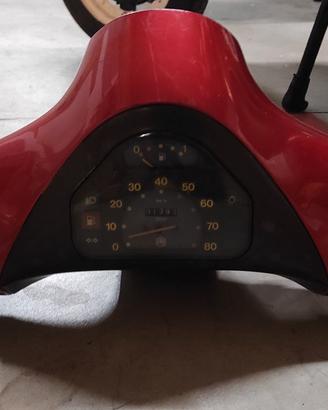 Manubrio completo VESPA HP/V (FL/FL2) Rosso Mical.