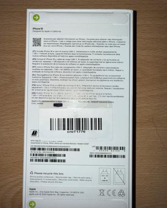 iphone 16 nero 128 gb