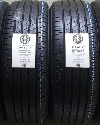 4 GOMME 215 60 17 BRIDGESTONE A66285