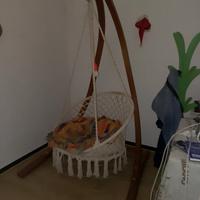 Poltrona Dondolo Legno Svedese 