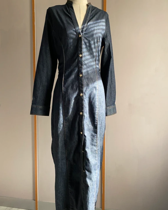 Abito lungo in denim elasticizzato Zara