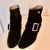 Stivaletti in velluto Nuovi N 36