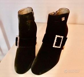 Stivaletti in velluto Nuovi N 36