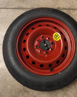 Ruotino di scorta Pirelli T125/80 B13 completo di 