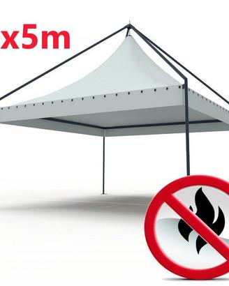 Gazebo pagoda 5x5 con telo certificato ignifugo