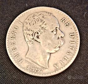 2Lire 1887 - Umberto primo