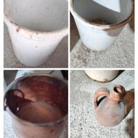 vasi  anfore e pentola in rame