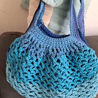 borsa a rete uncinetto a mano