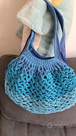 borsa a rete uncinetto a mano