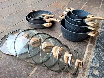 batteria set pentole e padelle