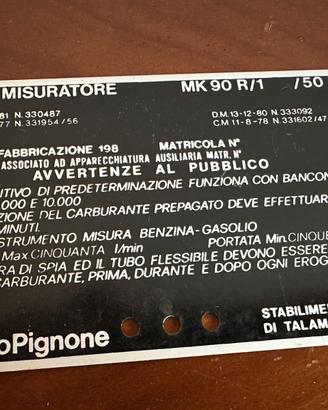 Targhetta originale Nuovo Pignone MK90