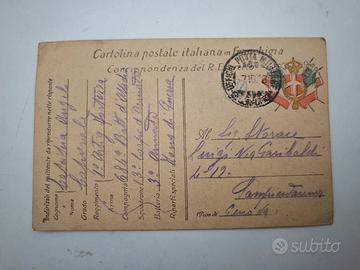 Cartolina Franchigia Regio Esercito WWI 1916 