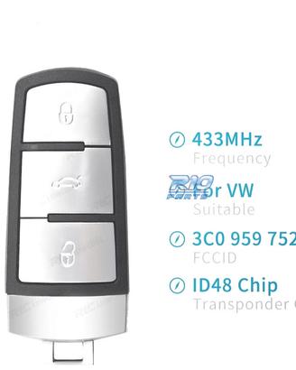 CHIAVE COMPLETA PER VOLKSWAGEN VW BEETLE BORA GOLF