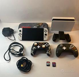 Nintendo Switch Oled bianco + giochi e accessori