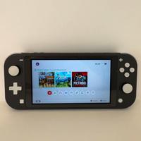 Nintendo switch lite grigia + caricatore+custodia
