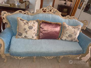 set divano con 2 poltrone stile barocco 