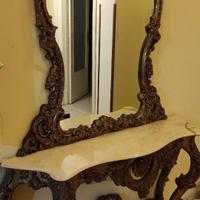 specchiera con consolle anni 60