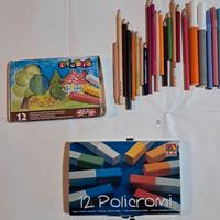 Set 24 Gessi Policromi Quadrati Colori Intensi  Ma