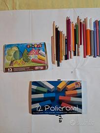 Set 24 Gessi Policromi Quadrati Colori Intensi  Ma