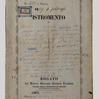 STORICO DOCUMENTO ISTROMENTO 1859