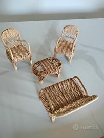 salottino vintage per bambole