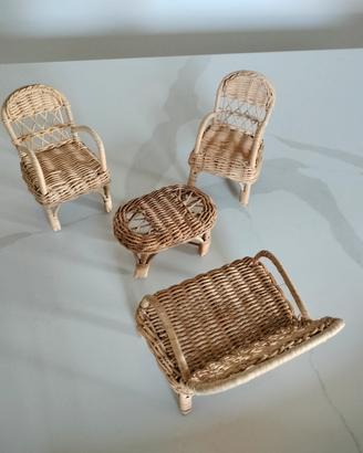 salottino vintage per bambole