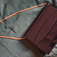 Borsa vintage, bachelite e pelle, nera, marca Ipes