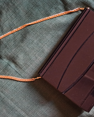 Borsa vintage, bachelite e pelle, nera, marca Ipes