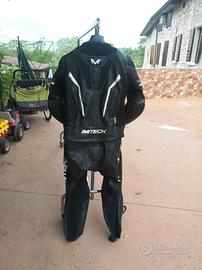 tuta moto 50 divisibile mtech in pelle