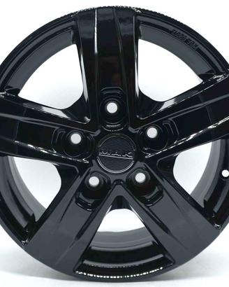 4 Cerchi da 16' in Lega - Mak - Stone 5 Black Edit