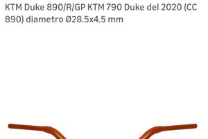manubrio KTM duke 790
