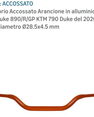 manubrio KTM duke 790