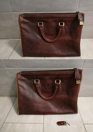 Borsa Valigia Vintage anni '60 in pelle