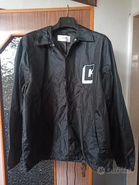 Impermeabile nero in nylon 