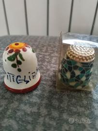 Coppia ditali decorati da collezione