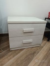 Comodino singolo mondo conv. colore Quercia bianca