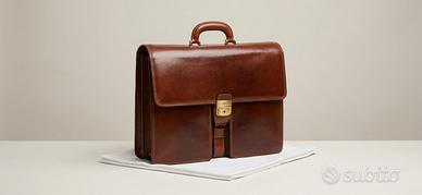 Borsa porta documenti in pelle