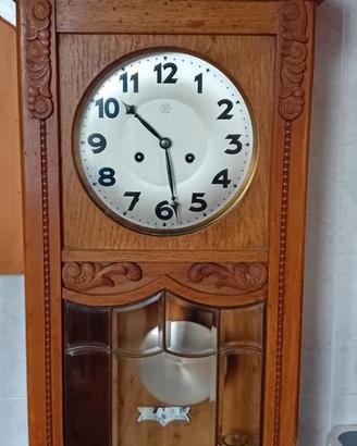 orologio a pendolo antico in rovere funzionante