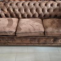 Divano Chesterfield ecopelle 3posti