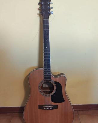 Chitarra Acustica Elettrificata Aria + Custodia