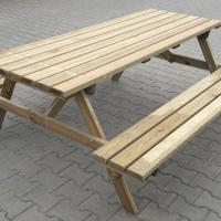 SET BIRRERIA PICNIC LEGNO IMPREGNATO 180X160XH71CM