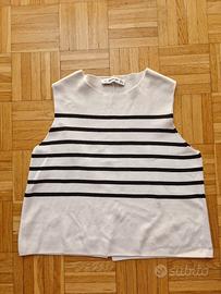 Zara Knit Top a Righe Taglia S