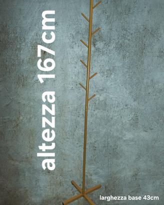 attaccapanni terra appendino acciaio oro design 