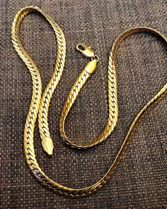 Elegante Collier Donna Gioiello Effetto Serpente